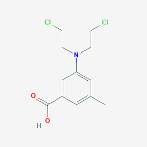 molecular formula C12H15Cl2NO2 B098222 m-Toluic acid, 5-bis(2-chloroethyl)amino- CAS No. 17191-65-0