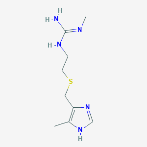 molecular formula C9H17N5S B098240 N-methyl-N'-(2-{[(5-methyl-1H-imidazol-4-yl)methyl]sulfanyl}ethyl)guanidine CAS No. 70172-53-1
