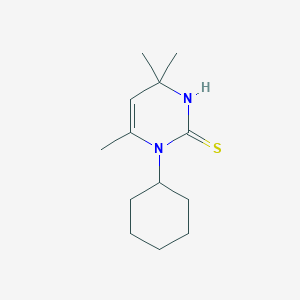 2(1H)-Pyrimidinethione, 1-cyclohexyl-3,4-dihydro-4,4,6-trimethyl-