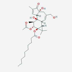 molecular formula C32H48O8 B098258 Phorbol acetate, caprate CAS No. 16561-28-7