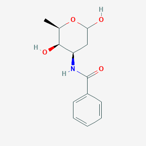 N-[(2R,3R,4R)-3,6-Dihydroxy-2-methyloxan-4-yl]benzamide