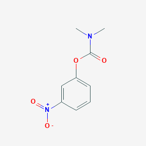 molecular formula C9H10N2O4 B098280 Carbamic acid, dimethyl-, 3-nitrophenyl ester CAS No. 7304-99-6