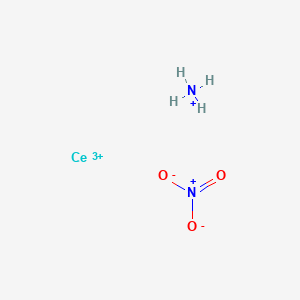 molecular formula CeH16N7O19 B098287 Nitric acid, ammonium cerium(3+) salt (5:2:1) CAS No. 15318-60-2