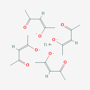 molecular formula C20H28O8Ti B098289 Tetrakis(pentane-2,4-dionato-O,O')titanium CAS No. 17501-79-0