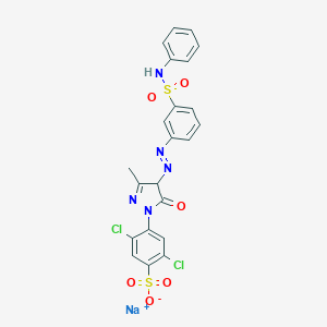 Sodium 4-(4-((3-(anilinosulphonyl)phenyl)azo)-4,5-dihydro-3-methyl-5-oxo-1H-pyrazol-1-yl)-2,5-dichlorobenzenesulphonate