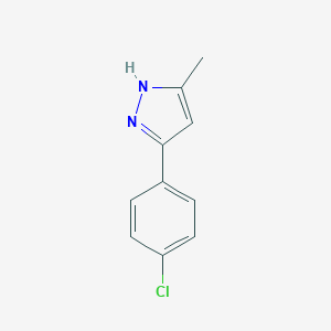 molecular formula C10H9ClN2 B098312 3-(4-Chlorophenyl)-5-methyl-1H-pyrazole CAS No. 17629-27-5