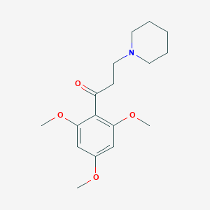 molecular formula C17H25NO4 B098361 Propiophenone, 3-piperidino-2',4',6'-trimethoxy- CAS No. 18703-94-1