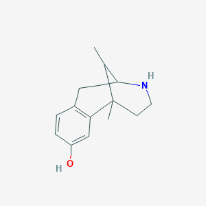 molecular formula C14H19NO B098367 1,2,3,4,5,6-Hexahydro-6,11-dimethyl-2,6-methano-3-benzazocin-8-ol CAS No. 16808-63-2