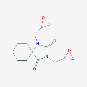 molecular formula C14H20N2O4 B098377 1,3-Bis(oxiranylmethyl)-1,3-diazaspiro[4.5]decane-2,4-dione CAS No. 15336-84-2