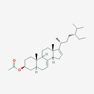 molecular formula C31H50O2 B098381 5alpha-Stigmasta-7,16-dien-3beta-ol, acetate CAS No. 17808-71-8
