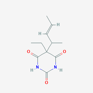 molecular formula C11H16N2O3 B098383 Barbituric acid, 5-ethyl-5-(1-methyl-2-butenyl)- CAS No. 17013-35-3