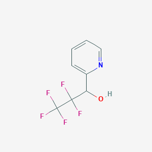 molecular formula C8H6F5NO B098389 2,2,3,3,3-Pentafluoro-1-(pyridin-2-YL)propan-1-OL CAS No. 17556-46-6