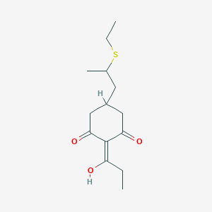 5-(2-Ethylsulfanylpropyl)-2-(1-hydroxypropylidene)cyclohexane-1,3-dione