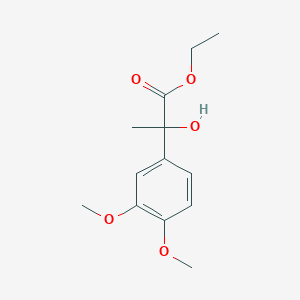 molecular formula C13H18O5 B098406 ethyl 2-(3,4-dimethoxyphenyl)-2-hydroxypropanoate CAS No. 19261-07-5