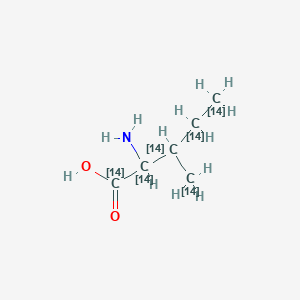 2-Amino-3-(114C)methyl(1,2,3,4,5-14C5)pentanoic acid