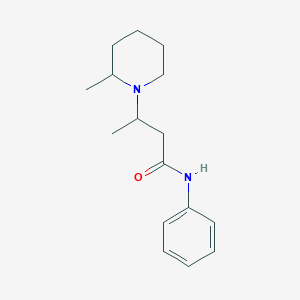 molecular formula C16H24N2O B009849 3-(2-methylpiperidin-1-yl)-N-phenylbutanamide CAS No. 108974-29-4