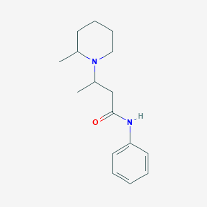 1-Piperidinepropionanilide, beta,2-dimethyl-