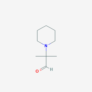 molecular formula C9H17NO B098512 2-Methyl-2-(piperidin-1-yl)propanal CAS No. 16042-93-6