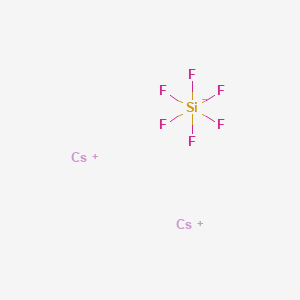 molecular formula Cs12F6O18Si6-6 B098563 Silicate(2-), hexafluoro-, cesium (1:2) CAS No. 16923-87-8
