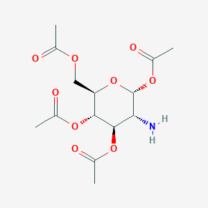 molecular formula C14H21NO9 B098567 [(2R,3S,4R,5R,6R)-3,4,6-triacetyloxy-5-aminooxan-2-yl]methyl acetate CAS No. 17460-45-6