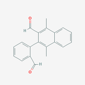 molecular formula C20H16O2 B098603 2-Naphthaldehyde, 1,4-dimethyl-3-(o-formylphenyl)- CAS No. 15215-98-2