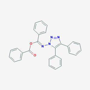 molecular formula C28H20N4O2 B098638 alpha-[(4,5-Diphenyl-1H-1,2,3-triazol-1-yl)imino]benzenemethanol benzoate CAS No. 19226-33-6
