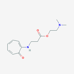 molecular formula C14H20N2O3 B098639 N-(7-Oxo-1,3,5-cycloheptatrien-1-yl)-beta-alanine 2-(dimethylamino)ethyl ester CAS No. 15499-09-9