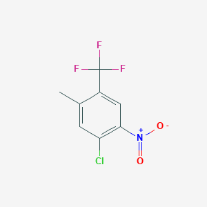 molecular formula C8H5ClF3NO2 B098650 1-Chloro-5-methyl-2-nitro-4-(trifluoromethyl)benzene CAS No. 18018-35-4