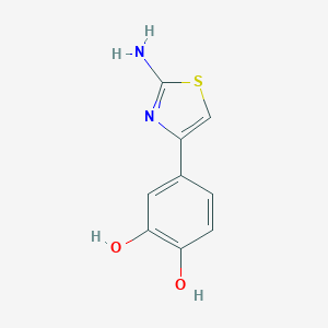 molecular formula C9H8N2O2S B098654 4-(2-Amino-1,3-thiazol-4-yl)benzene-1,2-diol CAS No. 15386-52-4