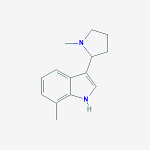 molecular formula C14H18N2 B098689 7-methyl-3-(1-methylpyrrolidin-2-yl)-1H-indole CAS No. 19137-72-5