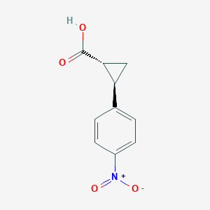 molecular formula C10H9NO4 B098694 trans-2-(4-Nitrophenyl)cyclopropanecarboxylic acid CAS No. 16633-46-8