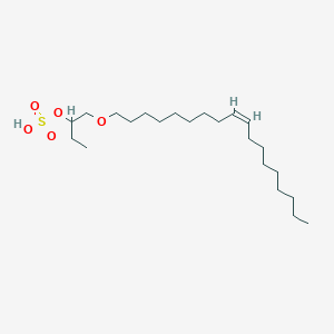 molecular formula C22H44O5S B098696 (Z)-1-[(octadec-9-enyloxy)methyl]propyl hydrogen sulphate CAS No. 18366-27-3