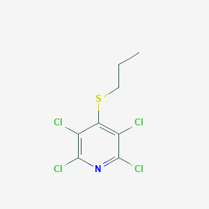 molecular formula C8H7Cl4NS B098708 Pyridine, 2,3,5,6-tetrachloro-4-(propylthio)- CAS No. 19050-48-7