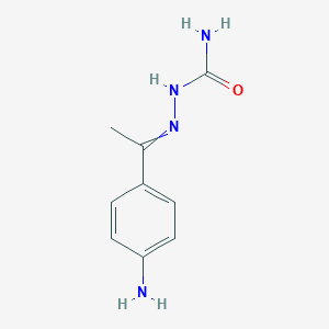 molecular formula C9H12N4O B098729 Hydrazinecarboxamide, 2-[1-(4-aminophenyl)ethylidene]- CAS No. 18300-68-0