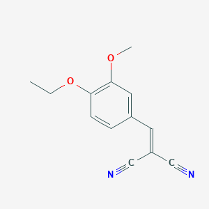 molecular formula C13H12N2O2 B098763 Malononitrile, (4-ethoxy-3-methoxybenzylidene)- CAS No. 17229-42-4