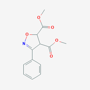 molecular formula C13H13NO5 B098823 4,5-Isoxazoledicarboxylic acid, 4,5-dihydro-3-phenyl-, dimethyl ester, cis- CAS No. 17669-30-6