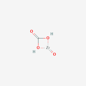 molecular formula CH2O4Zr B098824 Zirconium, [carbonato(2-)-kappaO,kappaO']oxo- CAS No. 15667-84-2