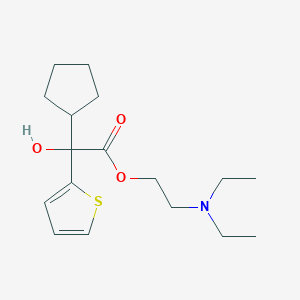 molecular formula C17H27NO3S B098848 2-(Diethylamino)ethyl 2-cyclopentyl-2-hydroxy-2-thiophen-2-ylacetate CAS No. 15421-88-2