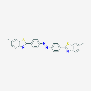 molecular formula C28H20N4S2 B098864 2,2'-(Azodi-p-phenylene)bis(6-methylbenzothiazole) CAS No. 17205-68-4