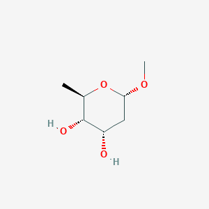 molecular formula C7H14O4 B098865 methyl 2,6-dideoxy-alpha-d-ribo-hexopyranoside CAS No. 17676-19-6