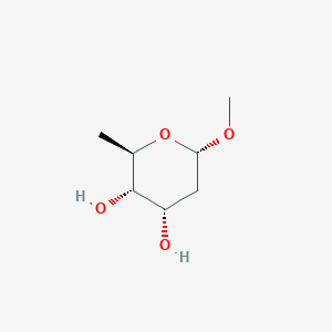 molecular formula C7H14O4 B098865 1-O-Methyl-2,6-dideoxy-alpha-D-ribo-hexopyranose CAS No. 17676-19-6