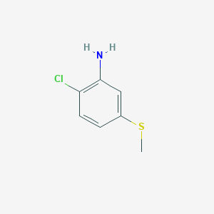 molecular formula C7H8ClNS B098872 2-Chloro-5-(methylsulfanyl)aniline CAS No. 15945-75-2