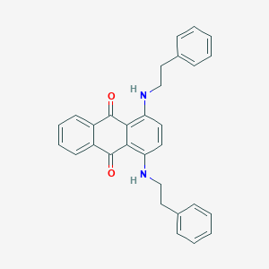 molecular formula C30H26N2O2 B098907 9,10-Anthracenedione, 1,4-bis[(2-phenylethyl)amino]- CAS No. 15830-97-4