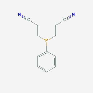 molecular formula C12H13N2P B098917 Bis(2-cyanoethyl)phenylphosphine CAS No. 15909-92-9