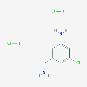 molecular formula C7H11Cl3N2 B009893 3-(Aminomethyl)-5-chloroaniline dihydrochloride CAS No. 102677-75-8