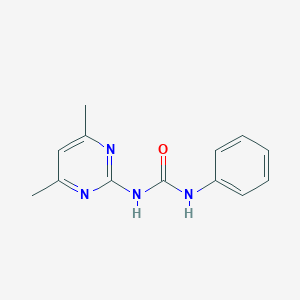 molecular formula C13H14N4O B098956 Urea, 1-(4,6-dimethyl-2-pyrimidinyl)-3-phenyl- CAS No. 16018-69-2
