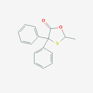 molecular formula C16H14O2S B098969 2-Methyl-4,4-diphenyl-1,3-oxathiolan-5-one CAS No. 18648-76-5