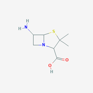 molecular formula C8H14N2O2S B098971 6-Amino-3,3-dimethyl-4-thia-1-azabicyclo[3.2.0]heptane-2-carboxylic acid CAS No. 18126-08-4