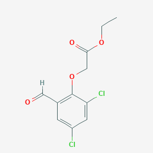 molecular formula C11H10Cl2O4 B098989 Ethyl 2-(2,4-dichloro-6-formylphenoxy)acetate CAS No. 16861-40-8