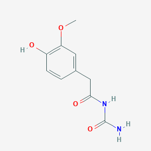 molecular formula C10H12N2O4 B099011 Urea, [(4-hydroxy-3-methoxyphenyl)acetyl]- CAS No. 15324-70-6